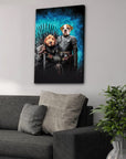 'Game of Bones' Personalized 2 Pet Canvas