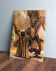 'Yodogg & Jedi-Doggo' Personalized 2 Pet Canvas