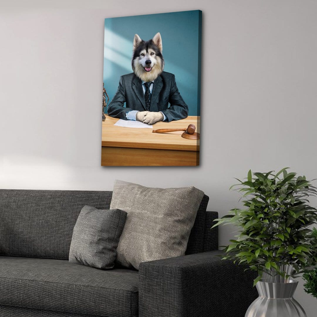 &#39;The Lawyer&#39; Personalized Pet Canvas