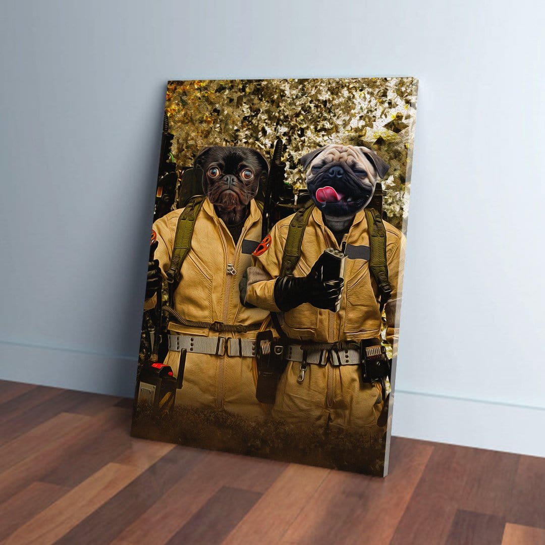 &#39;Dog Busters&#39; Personalized 2 Pet Canvas
