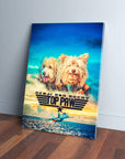 'Top Paw' 2 Pet Personalized Canvas