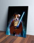 Lienzo personalizado para mascotas 'Doggo-Jedi'