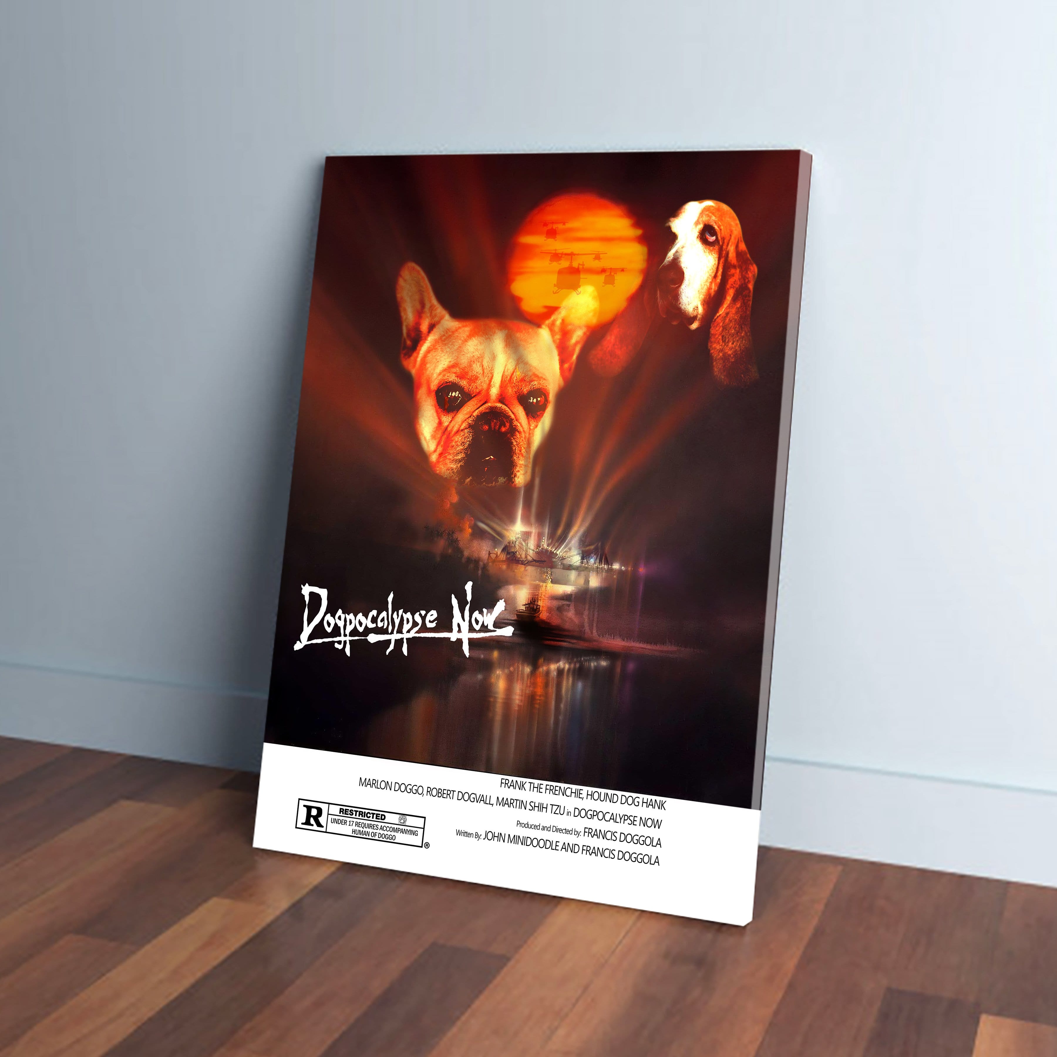 Dogpocalypse Now Personalized 2 Pet Canvas