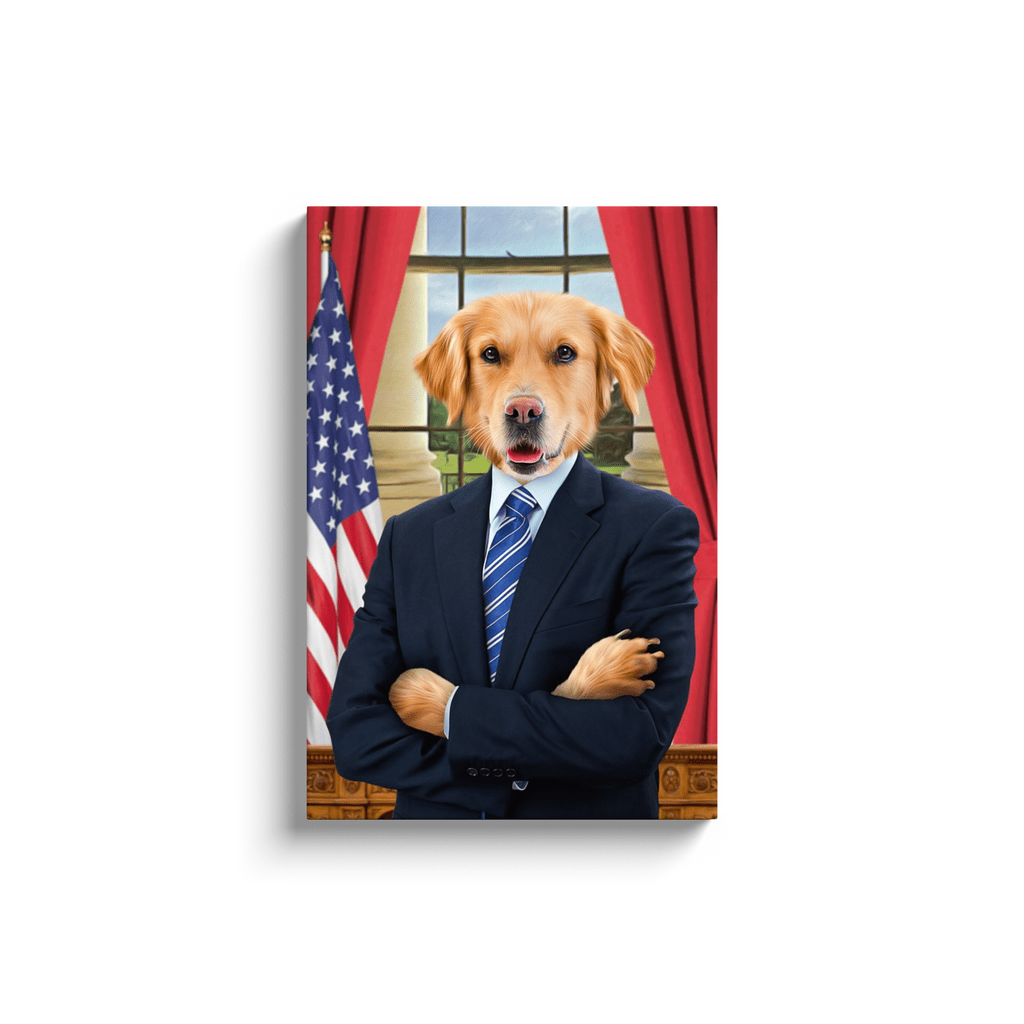 Lienzo personalizado para mascotas &#39;El Presidente&#39;
