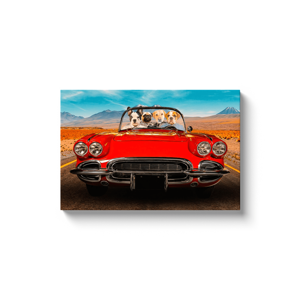 &#39;The Classic Paw-Vette&#39; Personalized 4 Pet Canvas