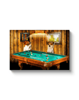 'The Pool Players' Personalized 2 Pet Canvas