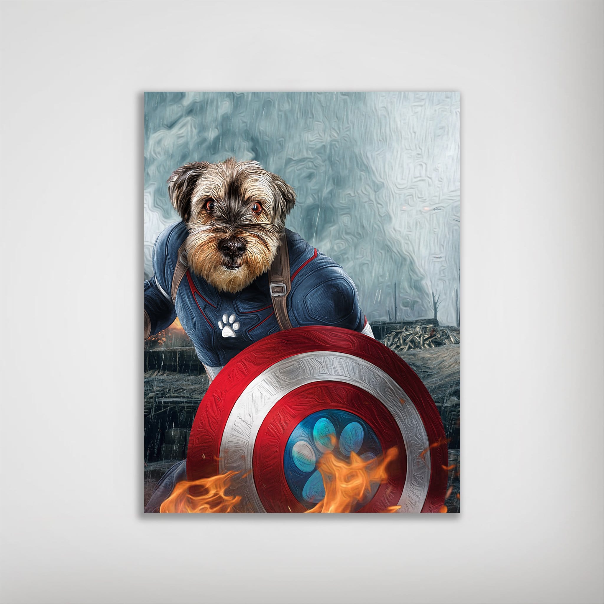 'Captain Doggmerica' Personalized Dog Poster