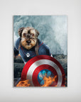Póster Perro personalizado 'Capitán Doggmerica'