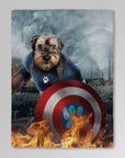 Manta personalizada para mascotas 'Capitán Doggmerica' 