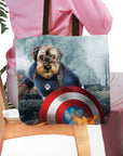 'Captain Doggmerica' Personalized Tote Bag