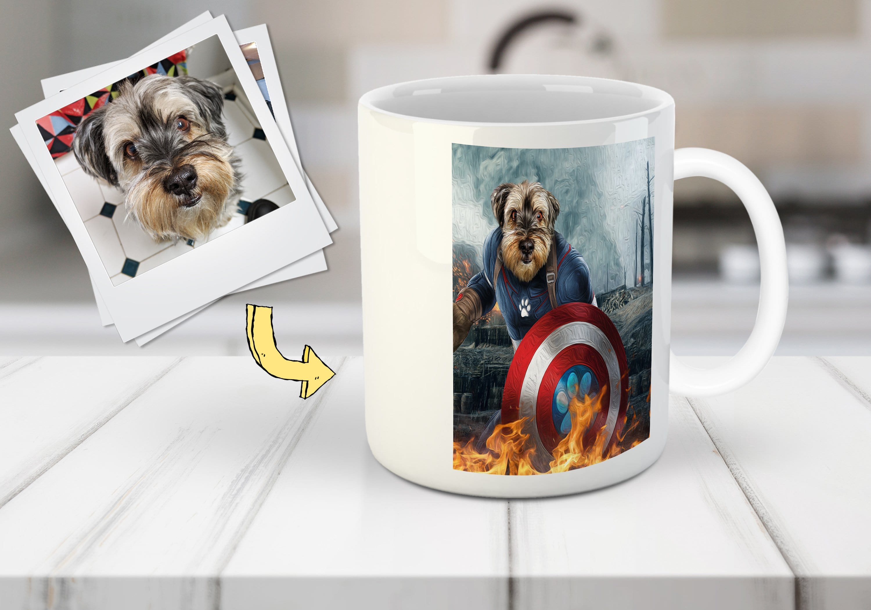&#39;Captain Doggmerica&#39; Personalized Mug