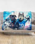 'Carolina Doggos' Personalized 2 Pet Blanket