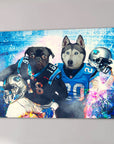 'Carolina Doggos' Personalized 2 Pet Canvas