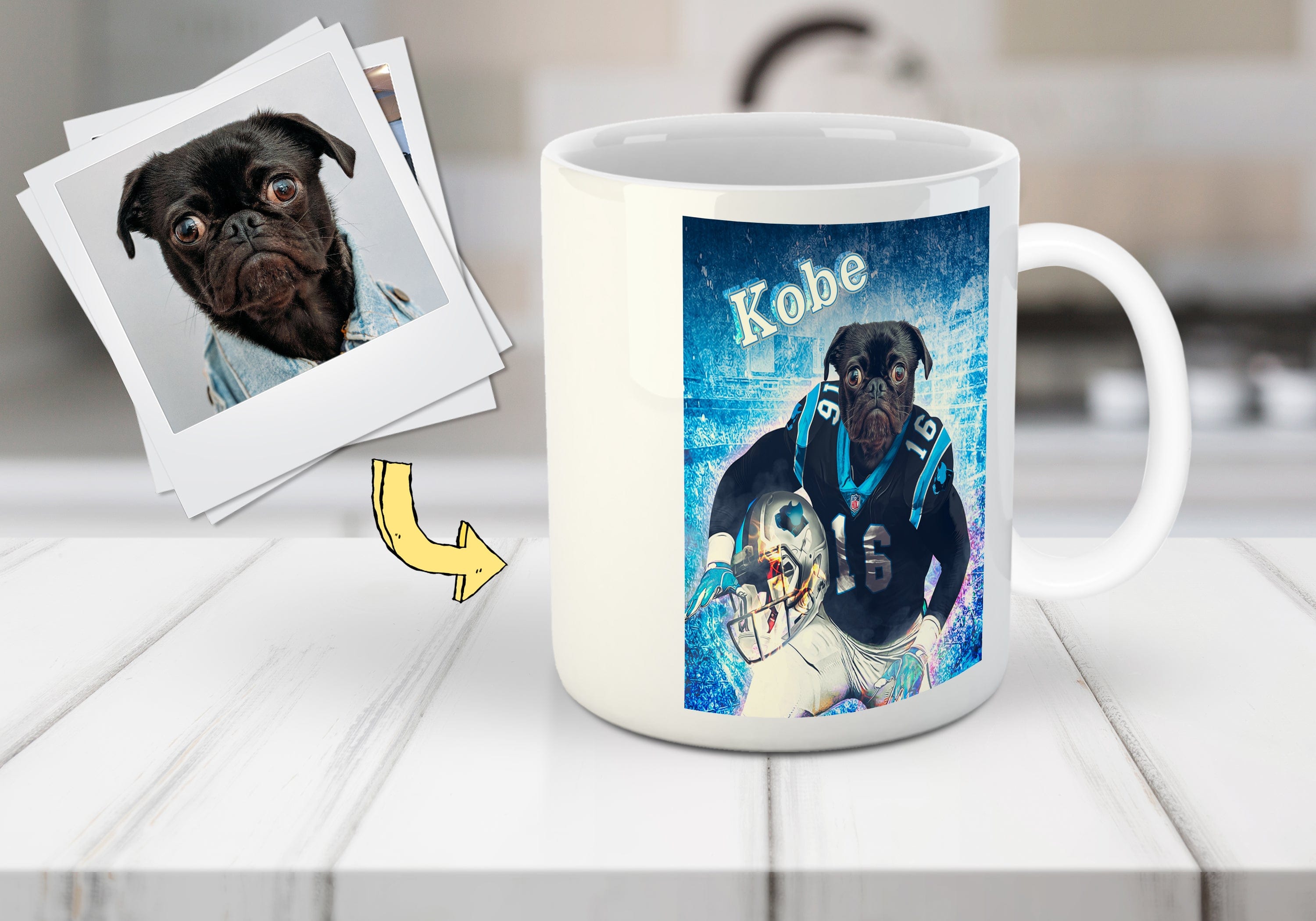&#39;Carolina Doggos&#39; Personalized Pet Mug