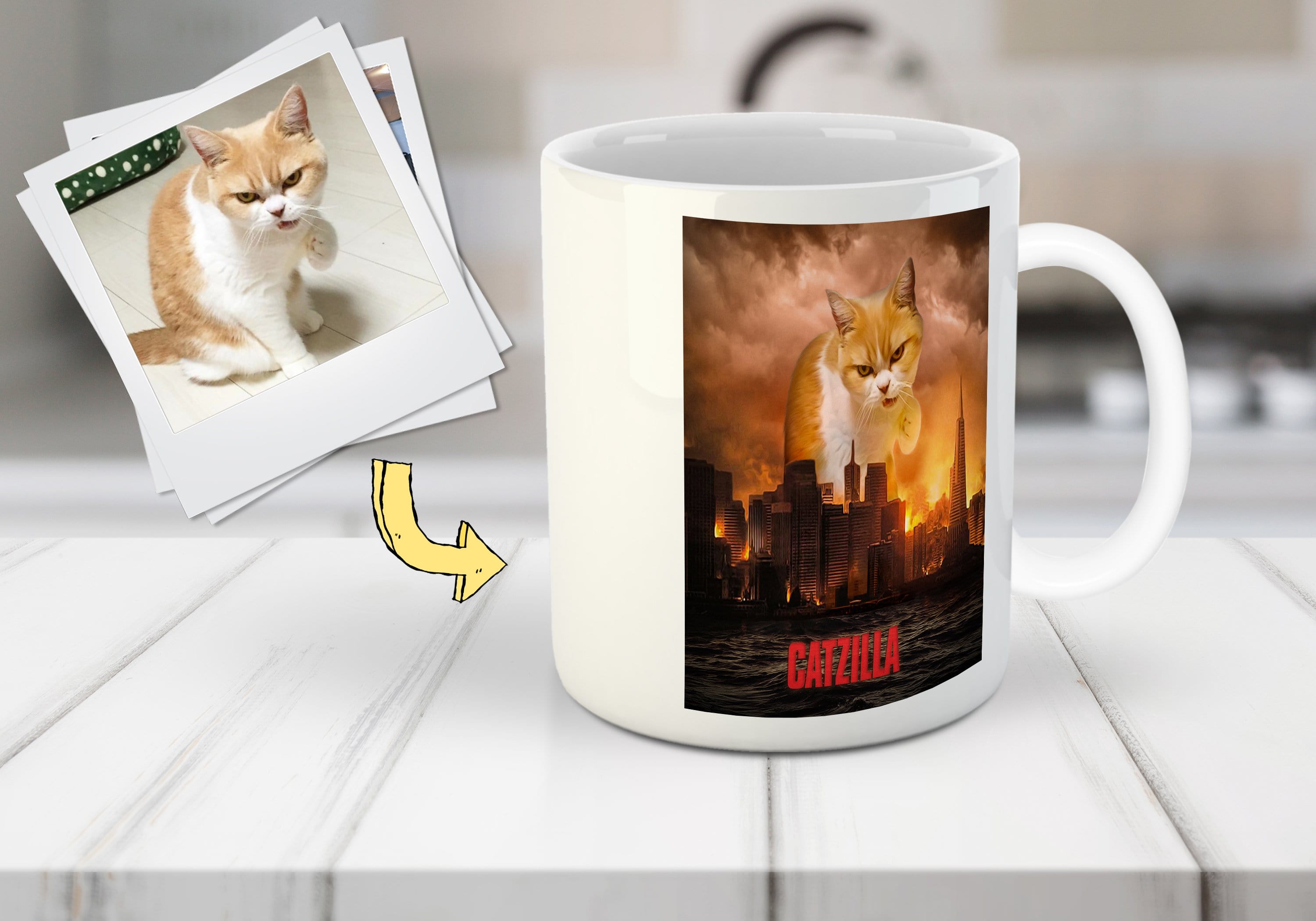 'Catzilla' Personalized Pet Mug