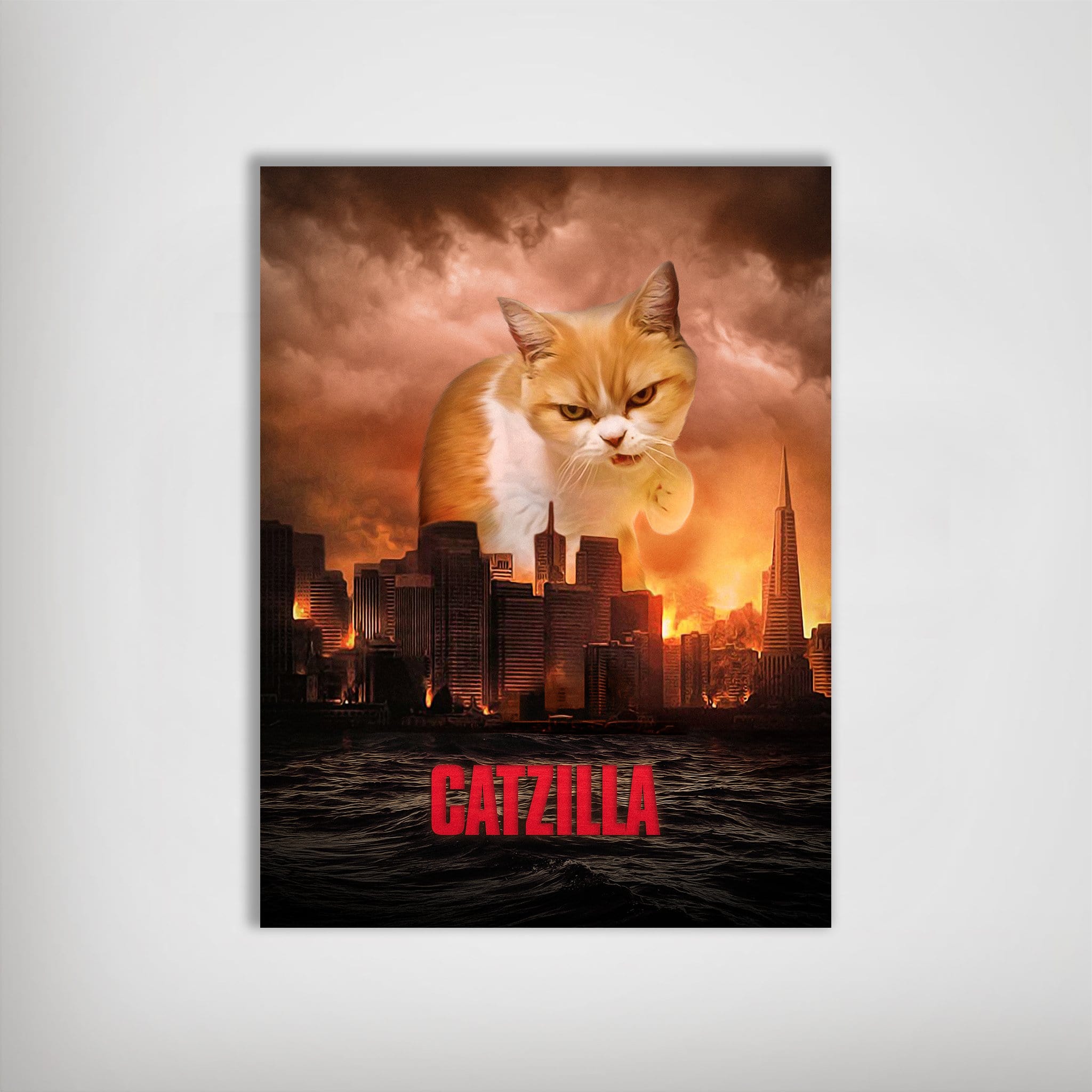 'Catzilla' Personalized Pet Poster