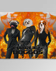Manta personalizada para 3 mascotas 'Charlie's Doggos' 