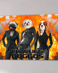 Lienzo personalizado para 3 mascotas 'Charlie's Doggos'
