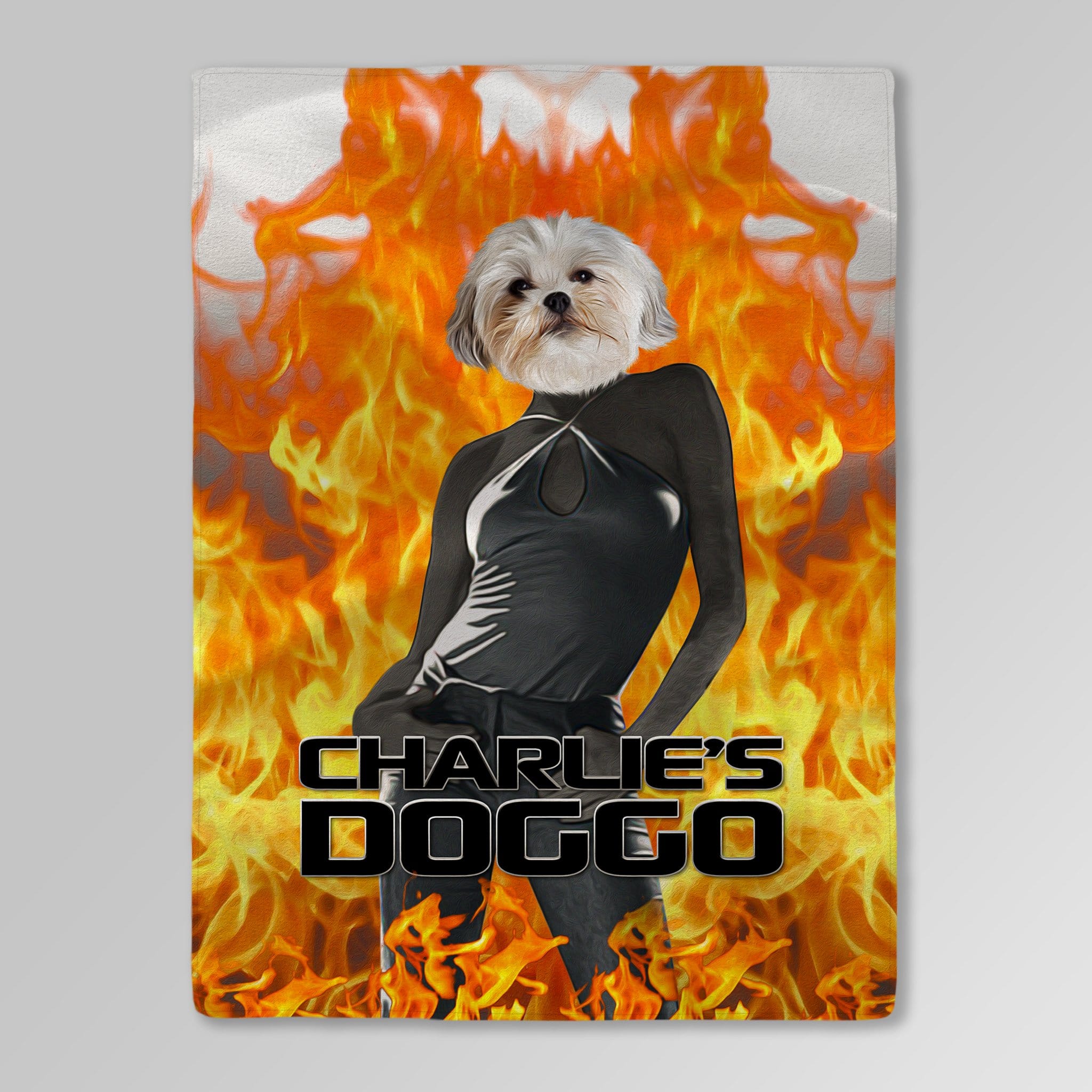 Manta personalizada para mascotas &#39;Charlie&#39;s Doggo&#39; 