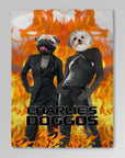 Manta personalizada para 2 mascotas 'Charlie's Doggos' 