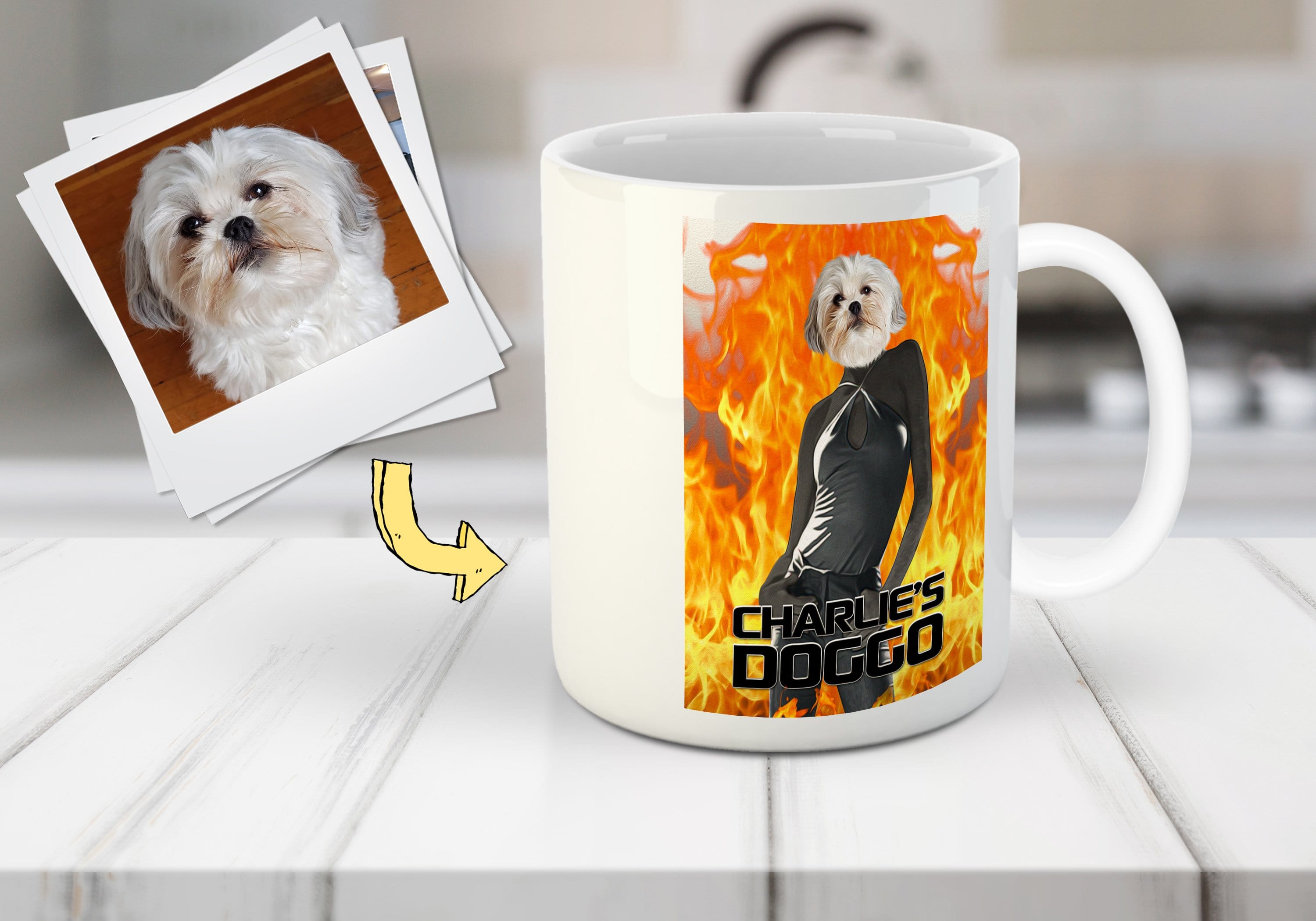 &#39;Charlie&#39;s Doggo&#39; Personalized Pet Mug