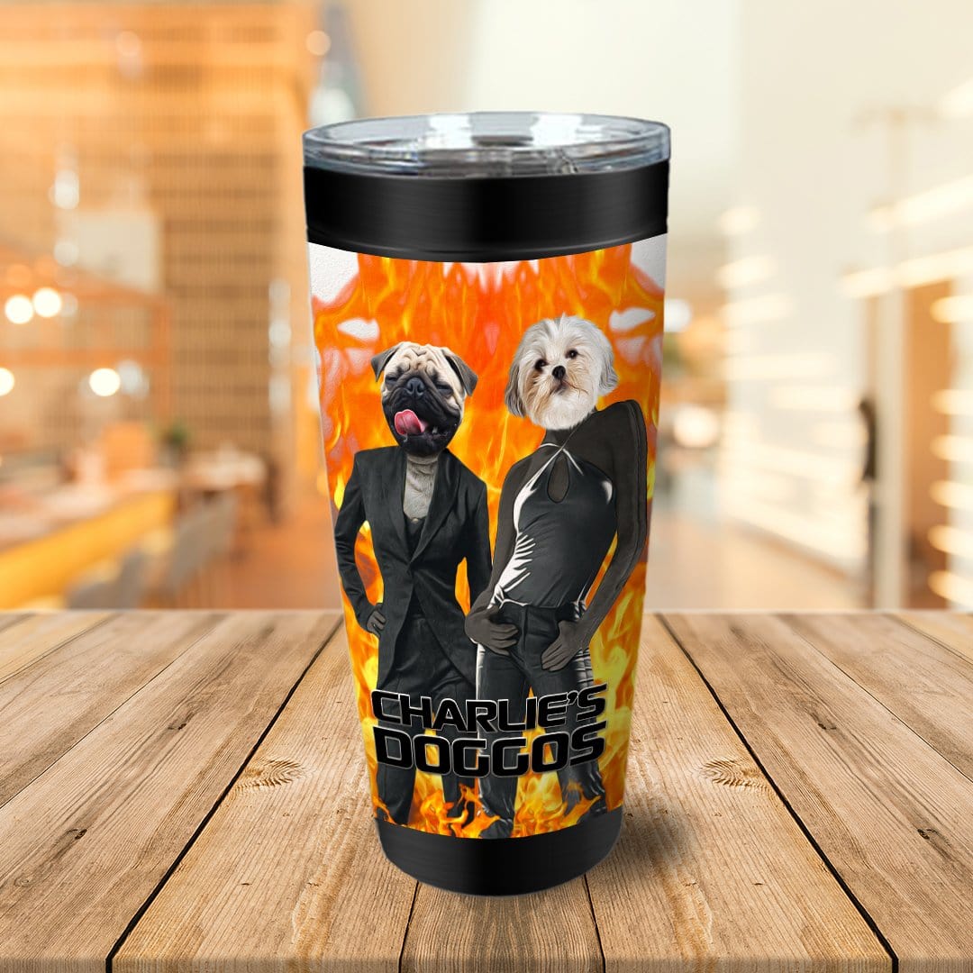 &#39;Charlie&#39;s Doggos&#39; Personalized 2 Pet Tumbler