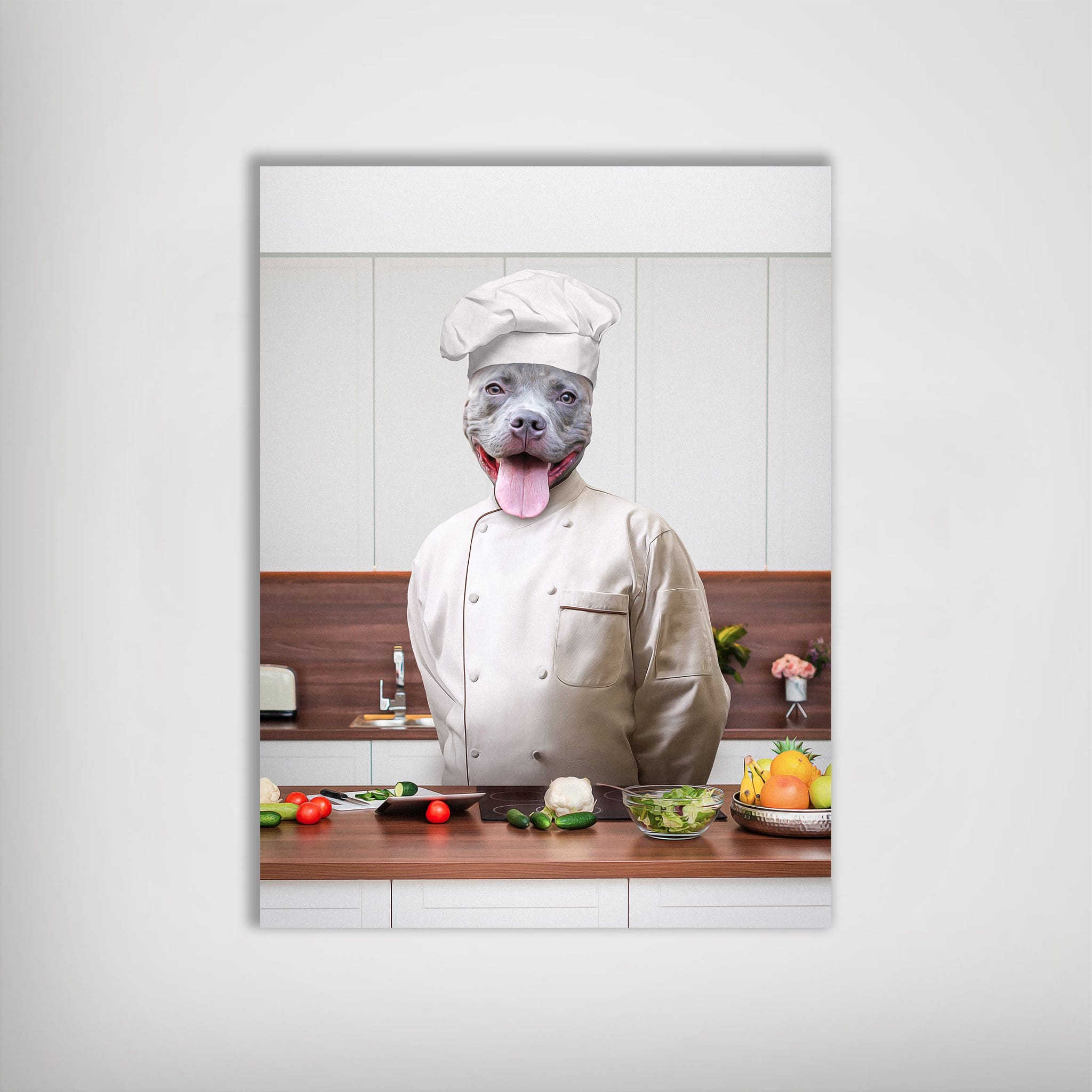 &#39;The Chef&#39; Personalized Dog Poster