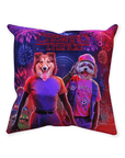 'Chewing Things' Personalized 2 Pet Throw Pillow