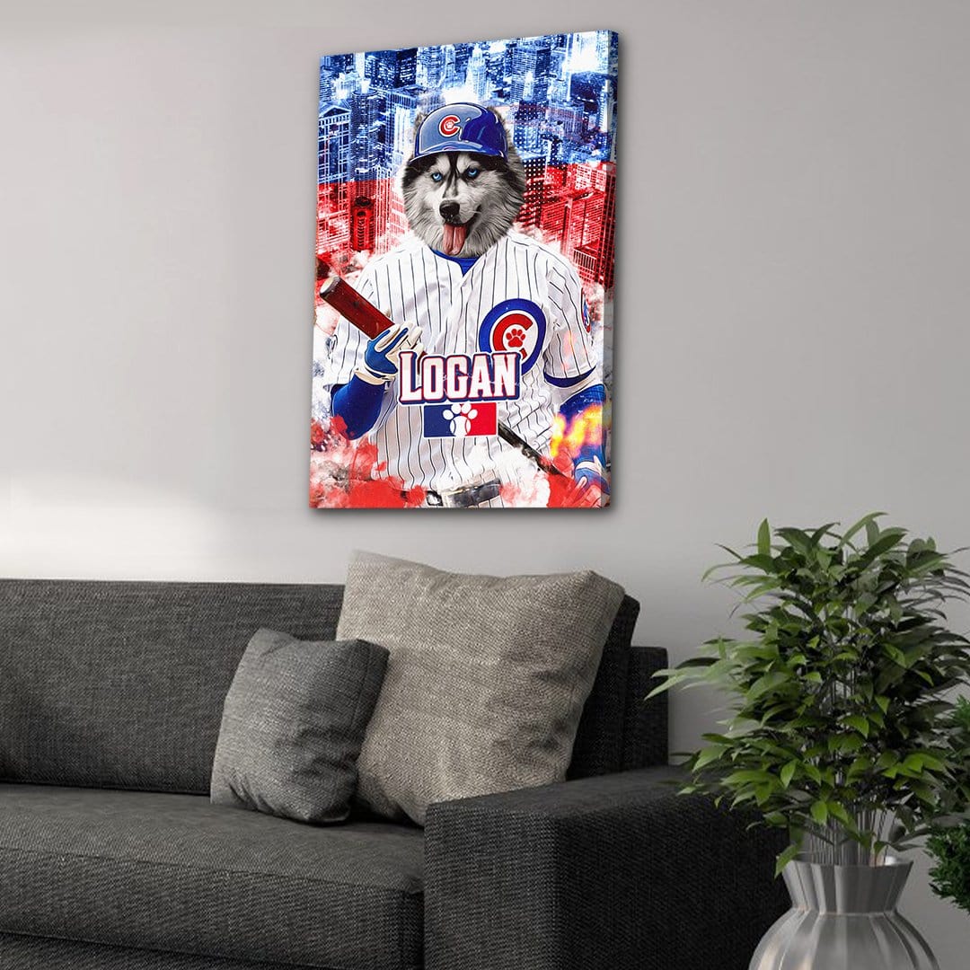&#39;Chicago Cubdogs&#39; Personalized Pet Canvas