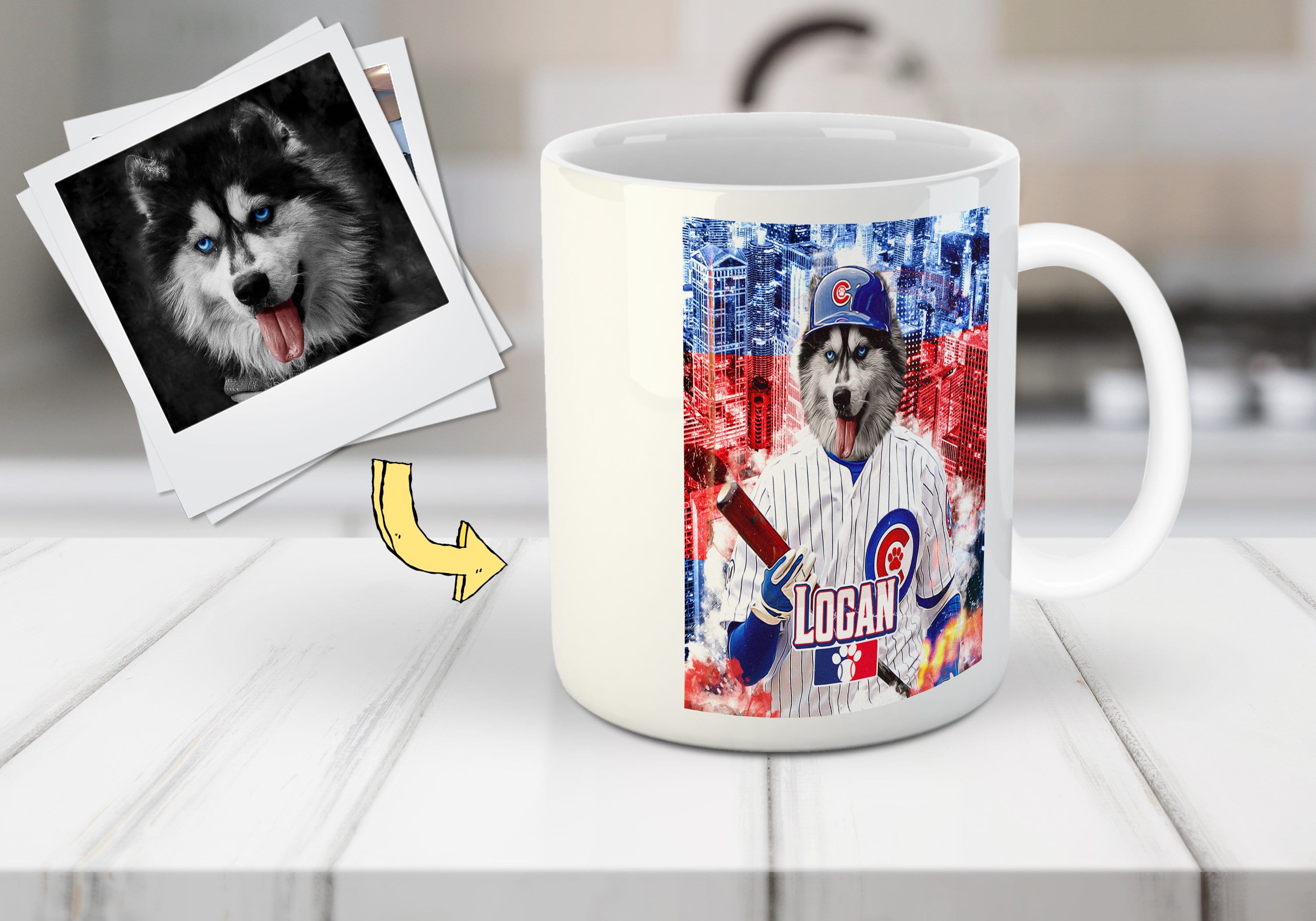 &#39;Chicago Cubdogs&#39; Personalized Pet Mug