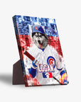 'Chicago Cubdogs' Personalized Pet Standing Canvas