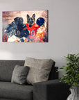 'Chicago Doggos' Personalized 2 Pet Canvas