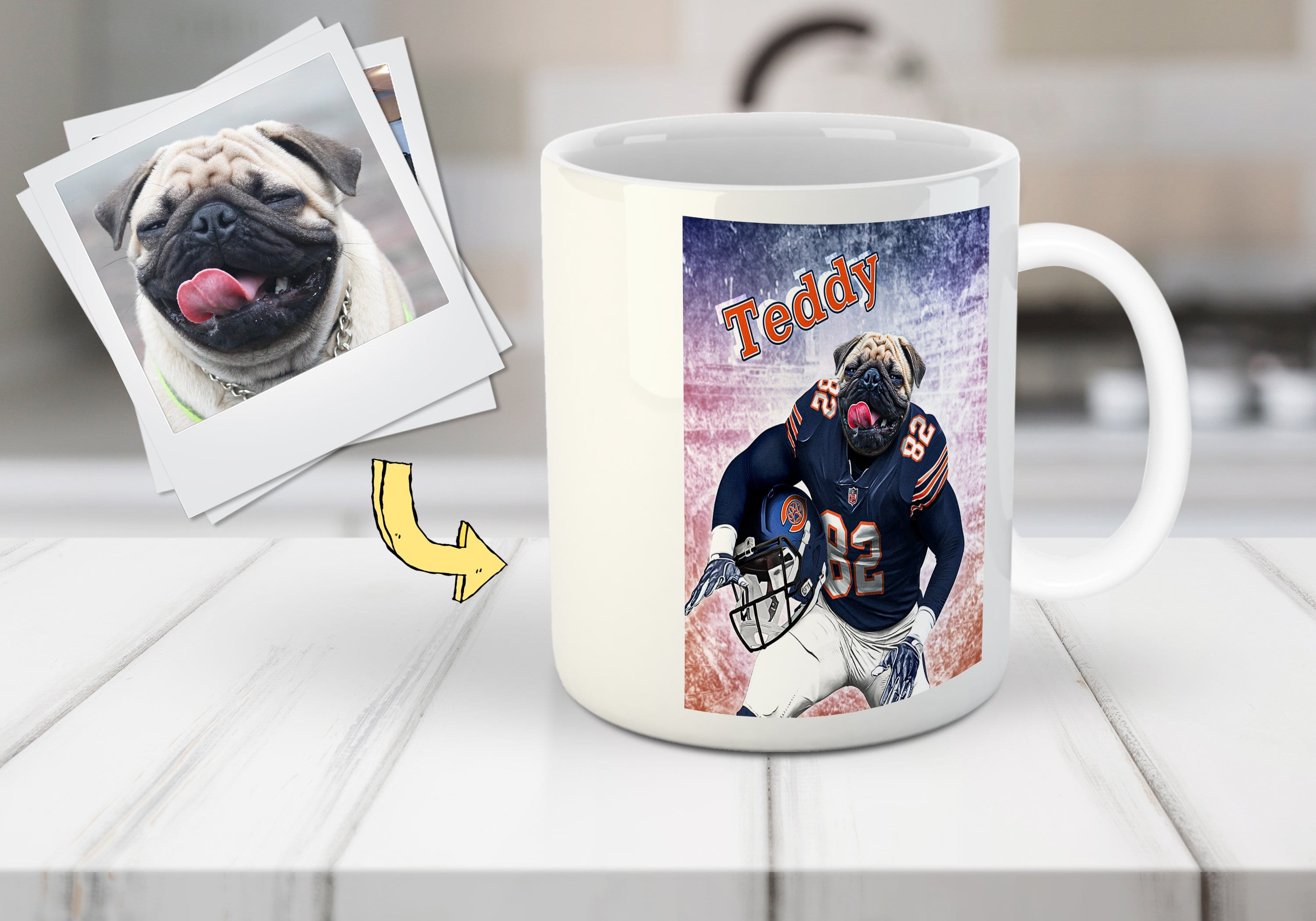 &#39;Chicago Doggos&#39; Personalized Pet Mug