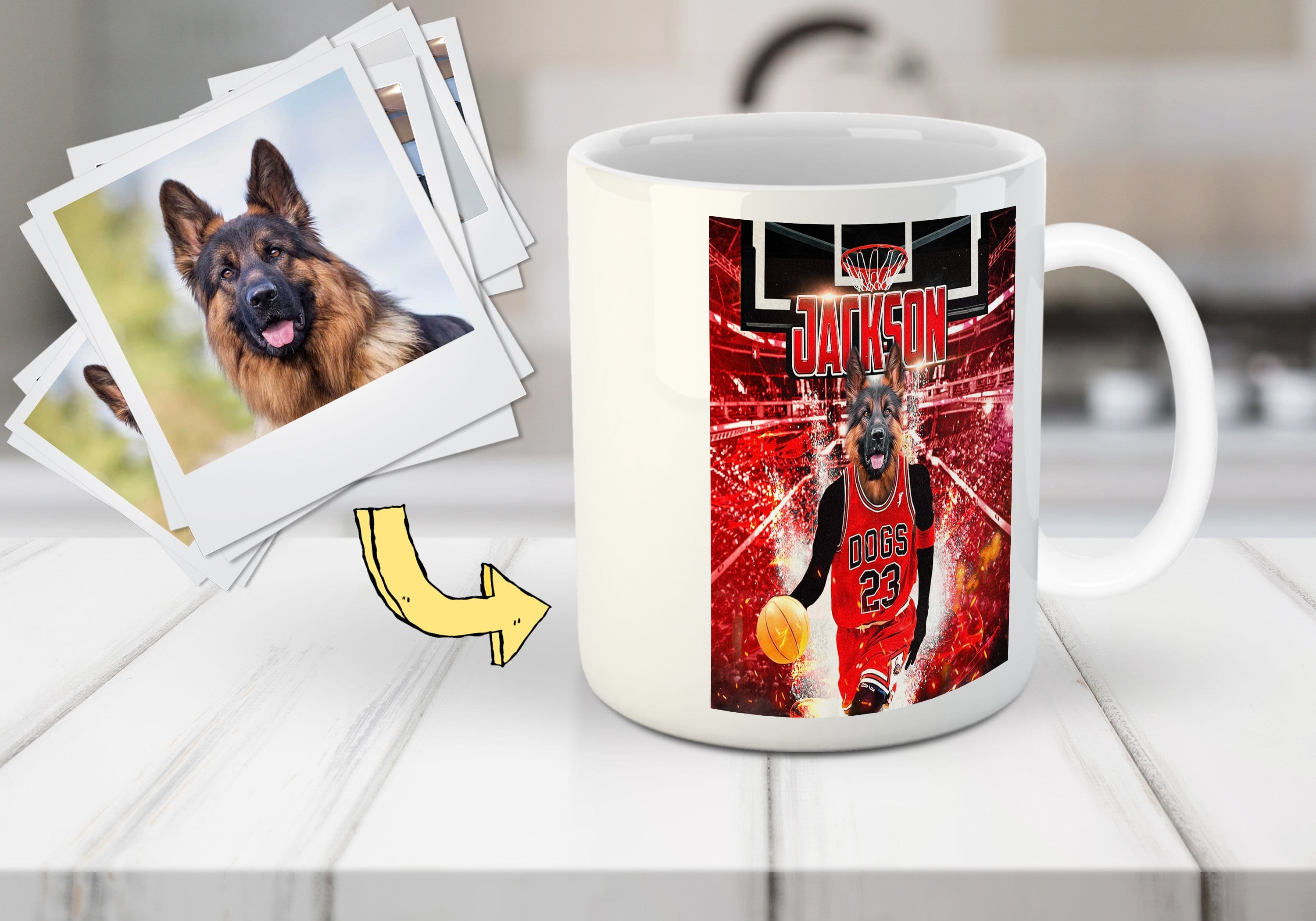 &#39;Chicago Dogs&#39; Personalized Pet Mug