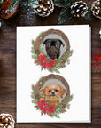 Doggovinci Personalized 2 Pet Christmas Cards