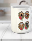 4 Pet Personalized Christmas Wreath Mug