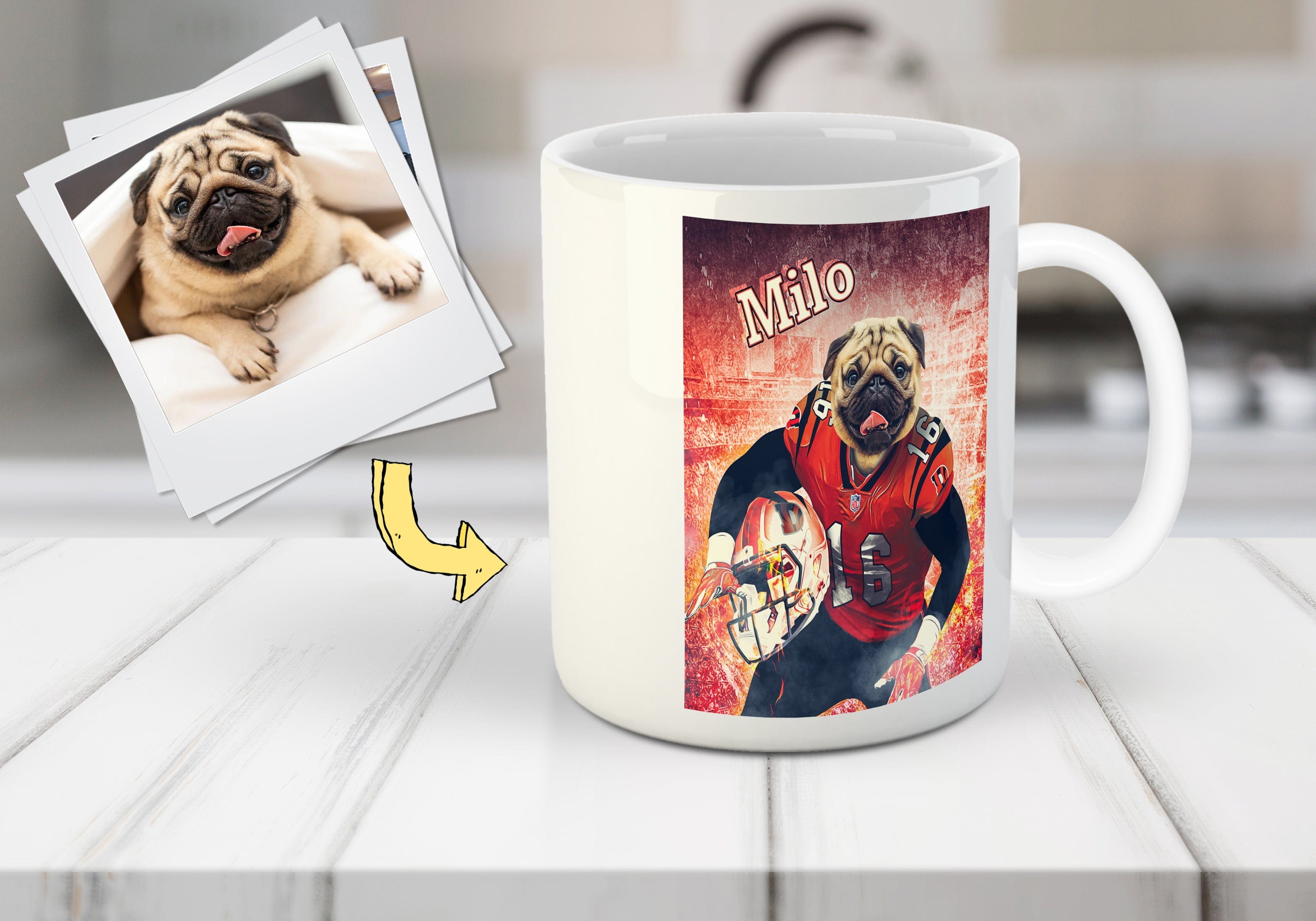 &#39;Cincinnati Doggos&#39; Personalized Pet Mug