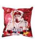 'Cincinnati Red Doggos' Personalized Pet Throw Pillow