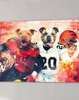 'Cincinnati Doggos' Personalized 2 Pet Canvas