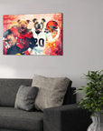 'Cincinnati Doggos' Personalized 2 Pet Canvas
