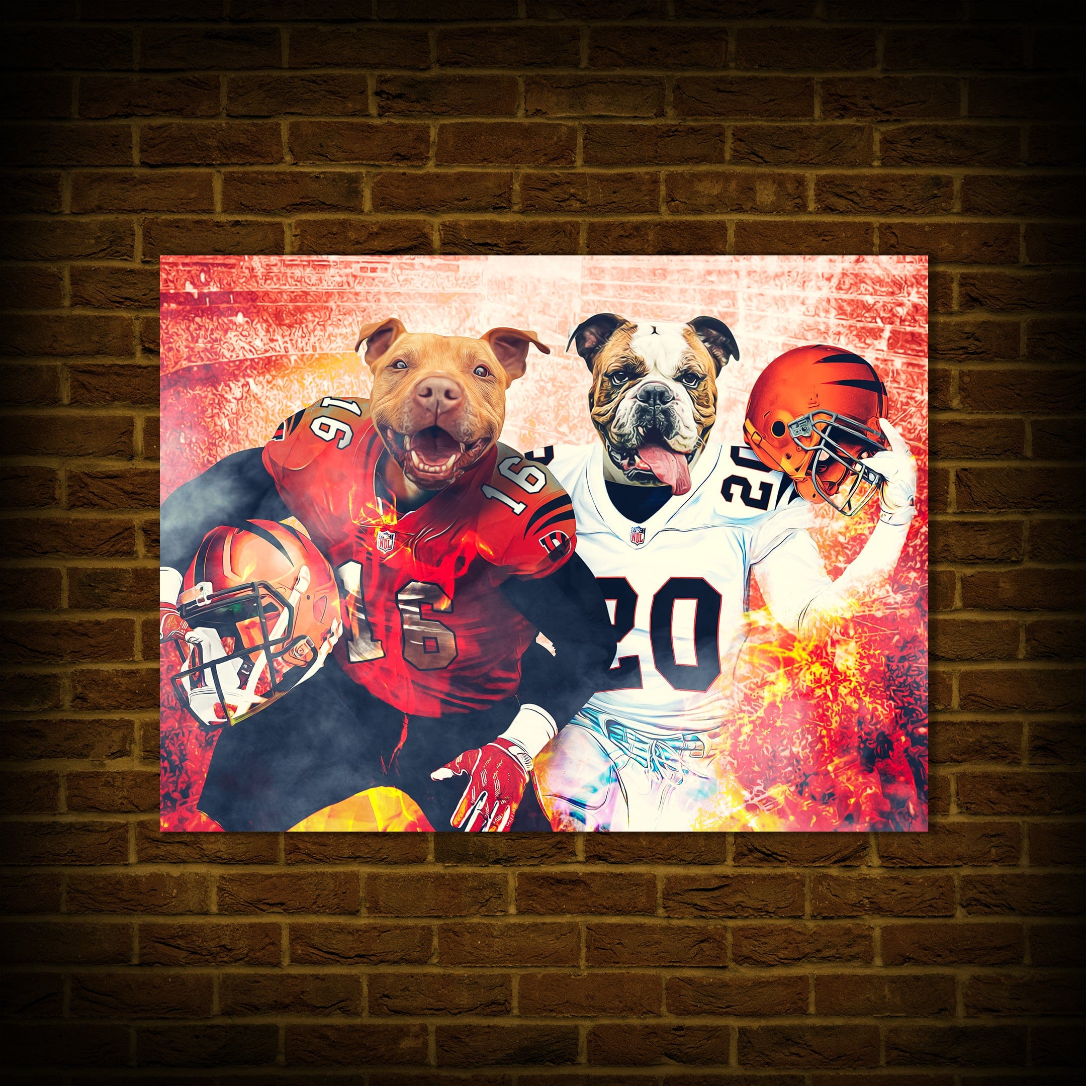 &#39;Cincinnati Doggos&#39; Personalized 2 Pet Poster