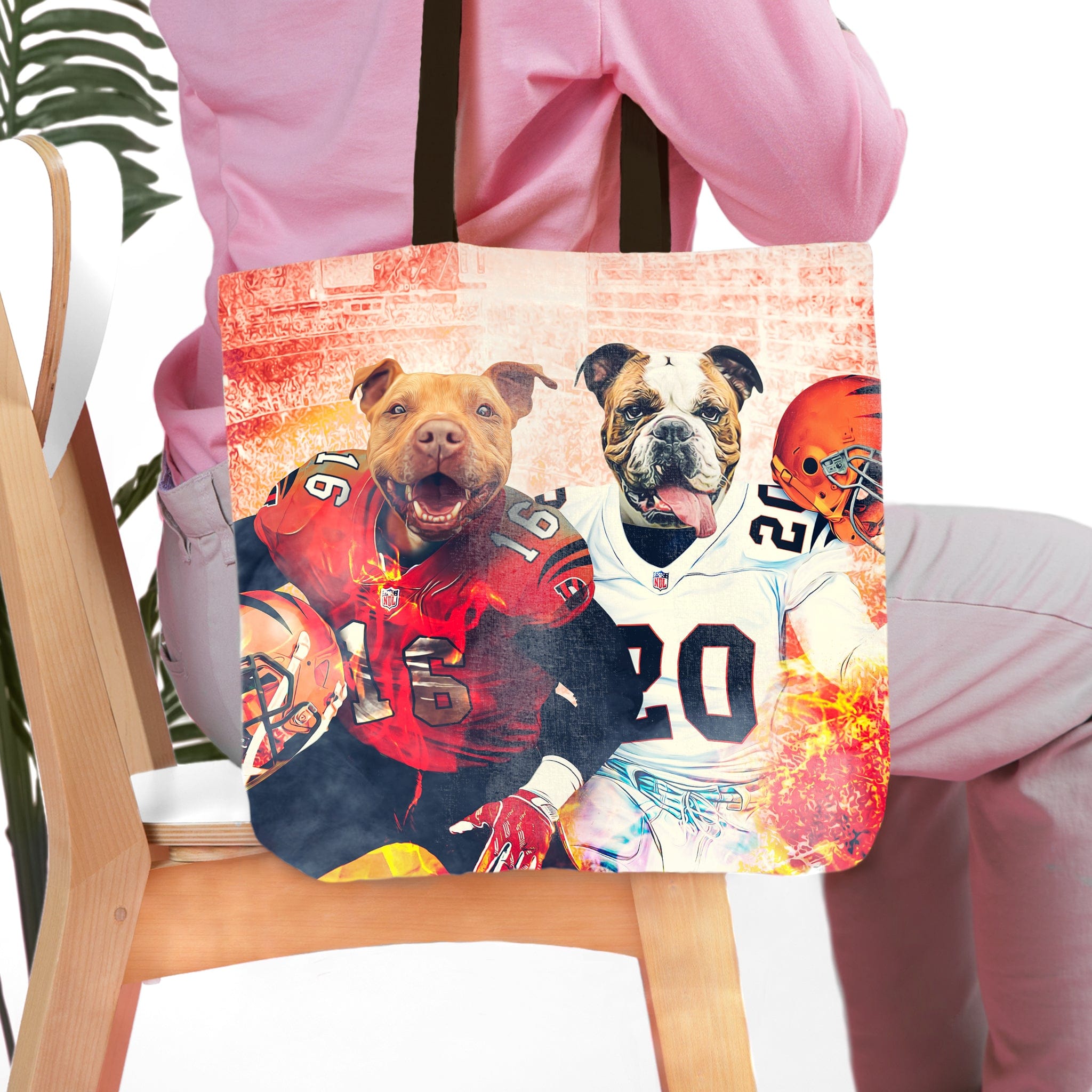 &#39;Cincinnati Doggos&#39; Personalized 2 Pet Tote Bag