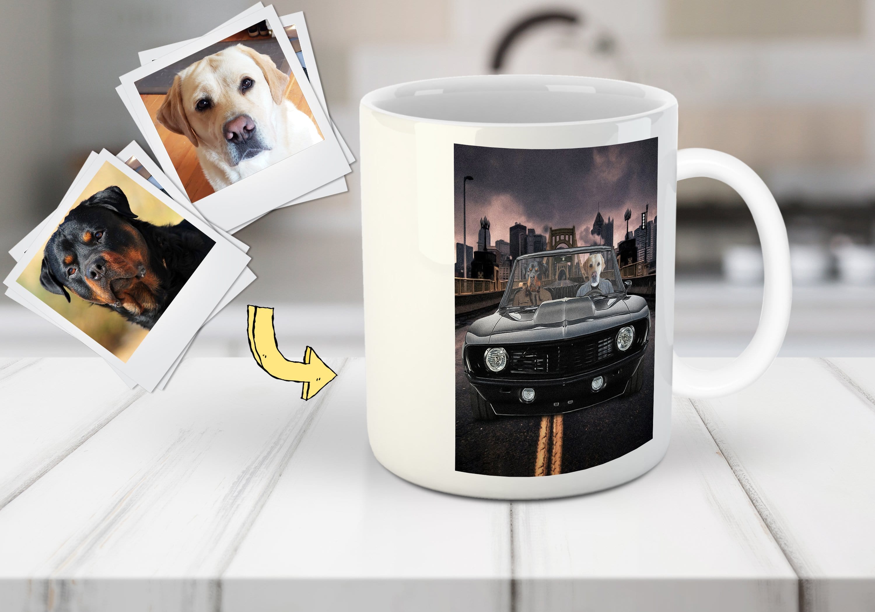 &#39;The Classic Pawmaro&#39; Personalized 2 Pet Mug