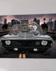 'The Classic Pawmaro' Personalized 2 Pet Canvas