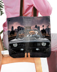 'The Classic Pawmaro' Personalized 4 Pet Tote Bag