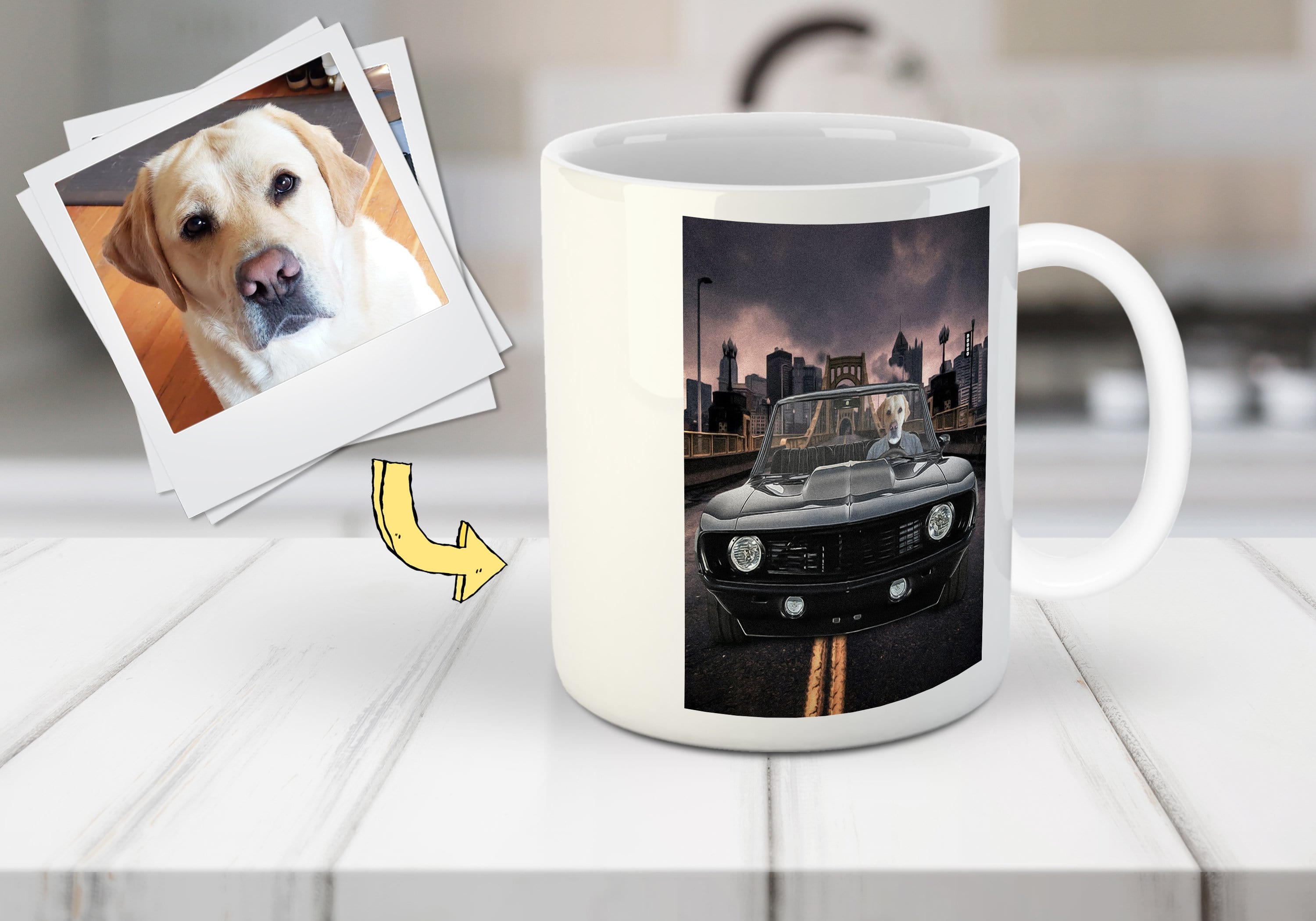 &#39;The Classic Pawmaro&#39; Personalized Pet Mug