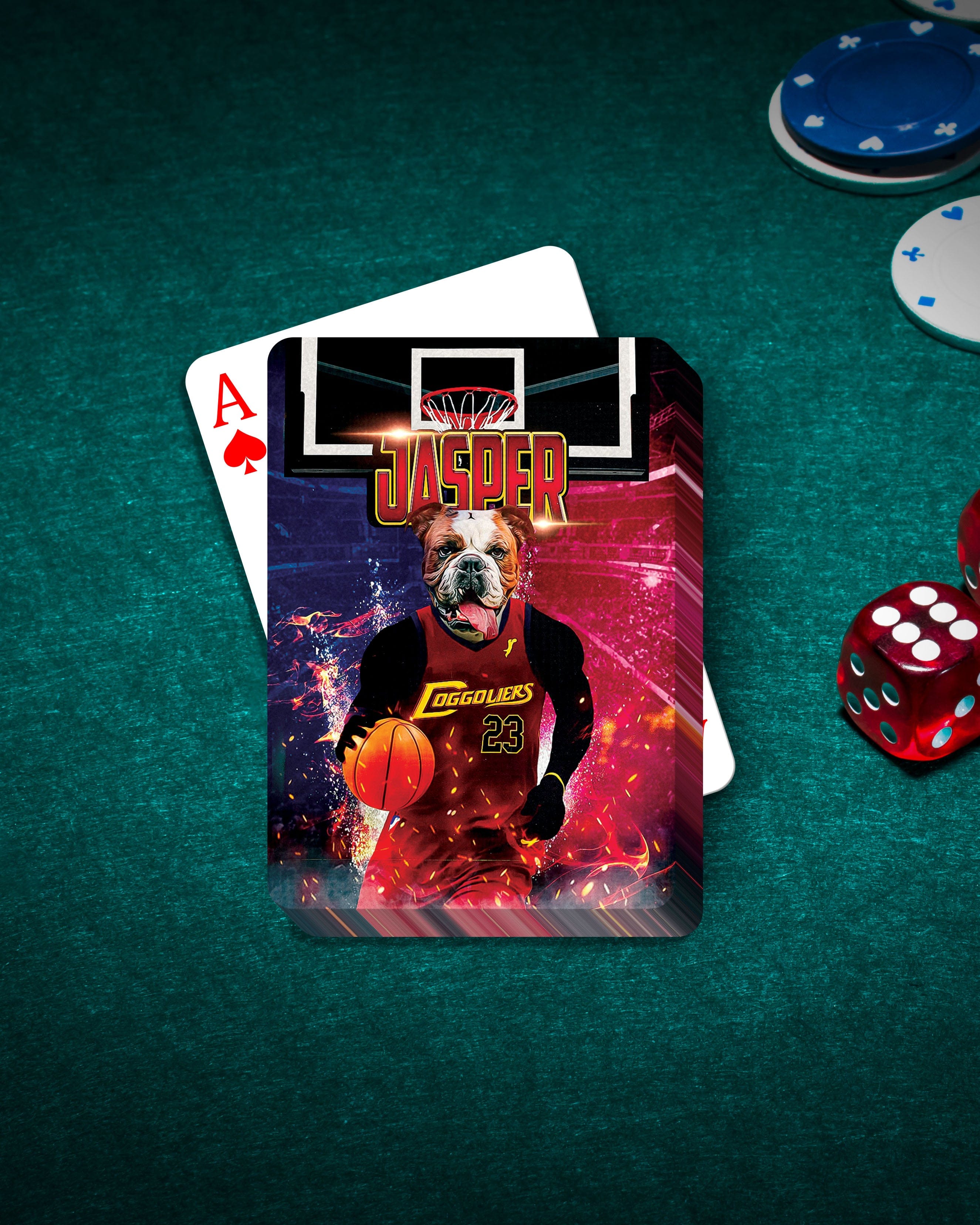 &#39;Cleveland Doggoliers&#39; Personalized Pet Playing Cards