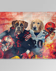 'Cleveland Doggos' Personalized 2 Pet Blanket