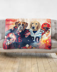 'Cleveland Doggos' Personalized 2 Pet Blanket