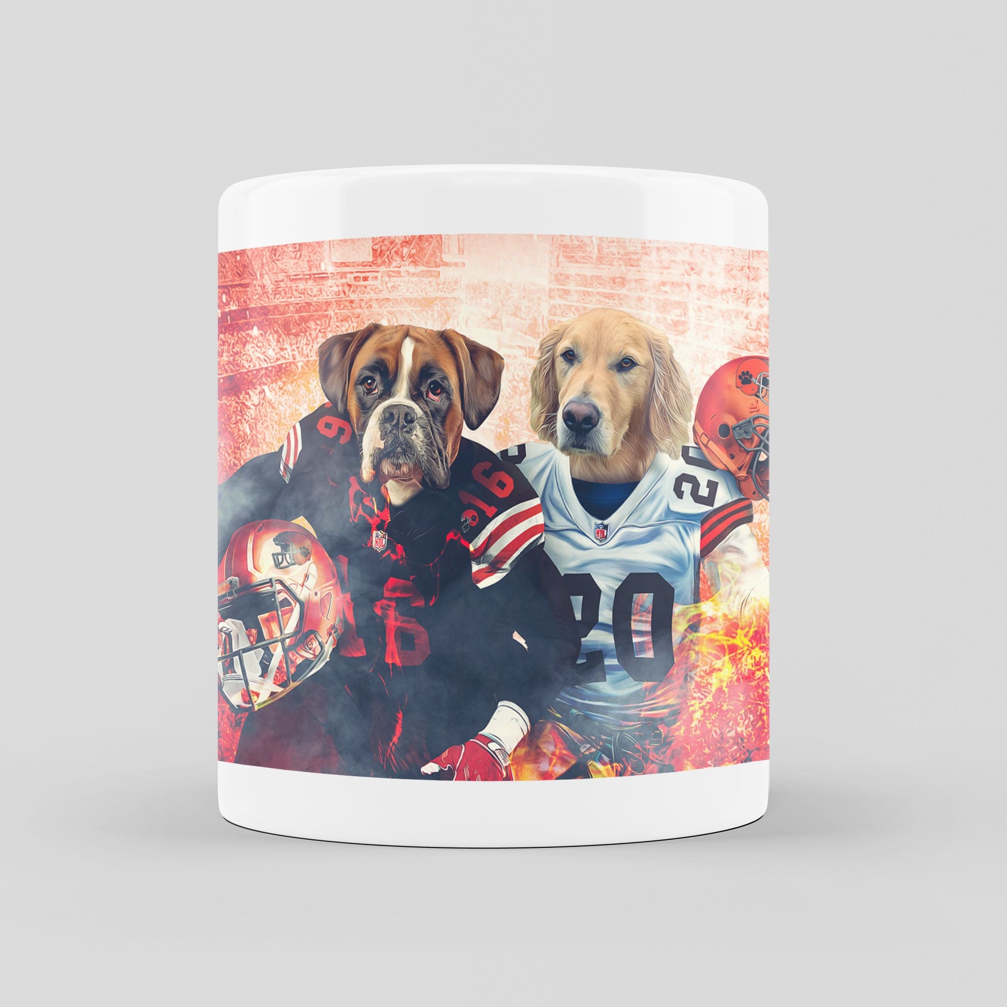 Taza personalizada para 2 mascotas &#39;Cleveland Doggos&#39;